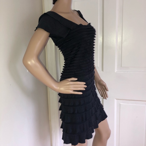 M.J.J.P Mini Stretchy Black Dress Sz S - Picture 3 of 9
